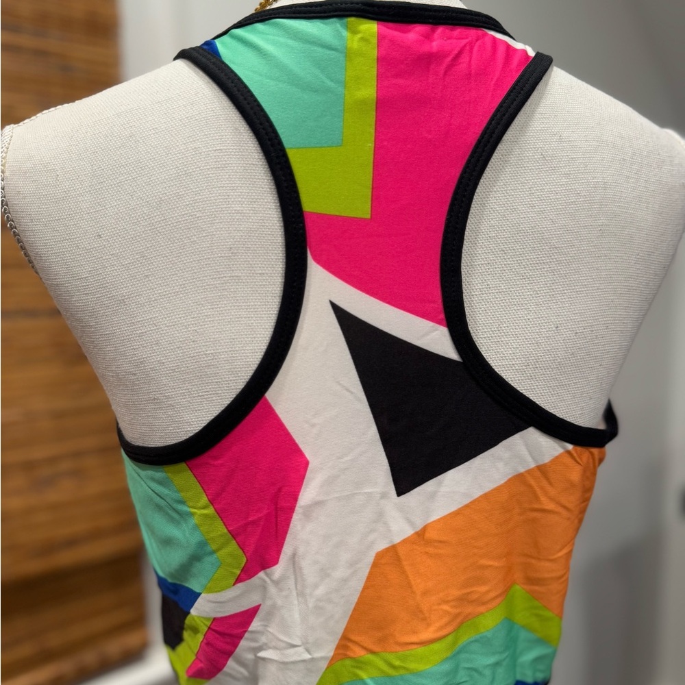 Colorful Geometric Halter Top - Picture 3 of 4